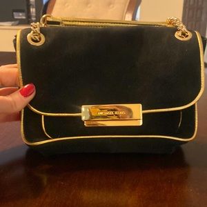 Black and Gold Michael Kors suade purse